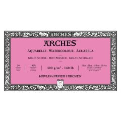 Block Arches para acuarela grano satin 15x30 300grs 20 hojas