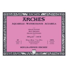 Block Arches para acuarela grano fino 18x26 300grs 20 hojas