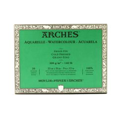 Block Arches para acuarela grano fino 23x31 300grs 20 hojas