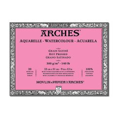 Block Arches para acuarela grano satinado 23x31 300grs 20 hojas