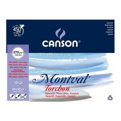 Block Canson Montval 24x32 270 grs grano grueso