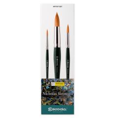 Set de pinceles Escoda Nicolas Simmons x 3 unidades 8604-1