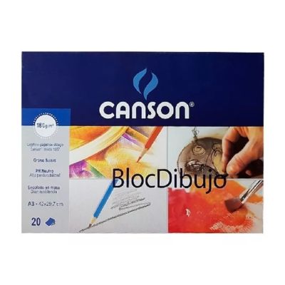 Block Canson Dibujo Universitario A3 180grs 20h