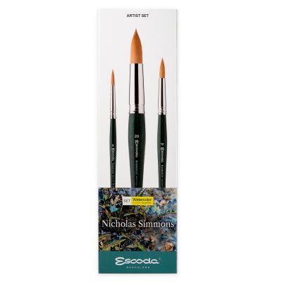 Set de pinceles Escoda Nicolas Simmons x 3 unidades 8604-1